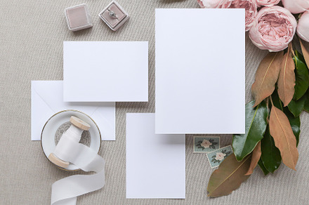 Wedding Stationery Flat Lay