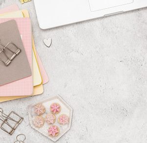 Pink & Grey, Styled Stock Photograph