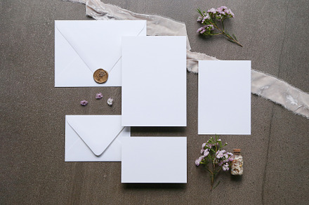 Wedding Suite Mockup with Ribbon