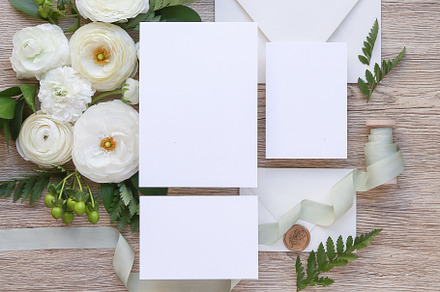 Wedding Invitation Trio Mockup
