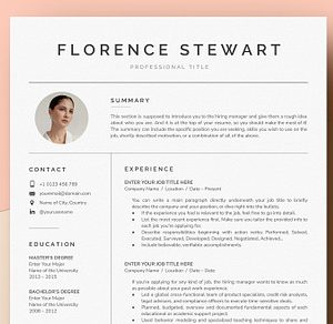 Resume Template with photo