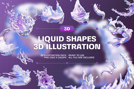 Liquid Icon 3D Illustration