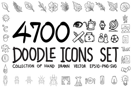 4700 Hand Drawn doodle Icons