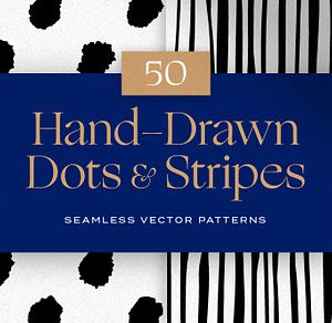 50 Hand-Drawn Dots and Stripes