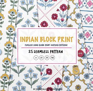 Indian Hand Block Print Pattern