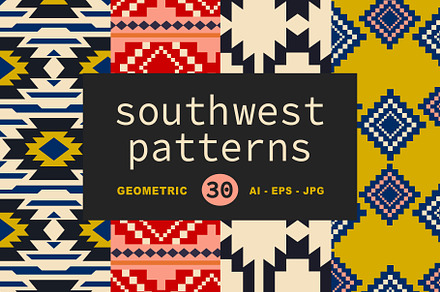 30 Southwestern Navajo Patterns Pack