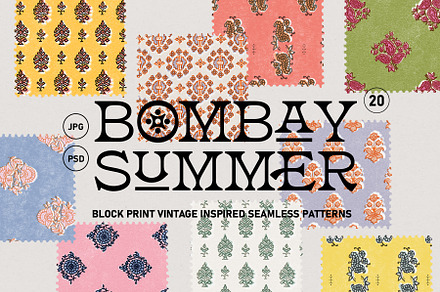 Vintage Block Seamless Patterns