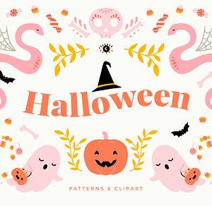 Halloween Patterns & Clipart