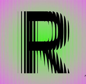 Reeded Text Distortion Effect