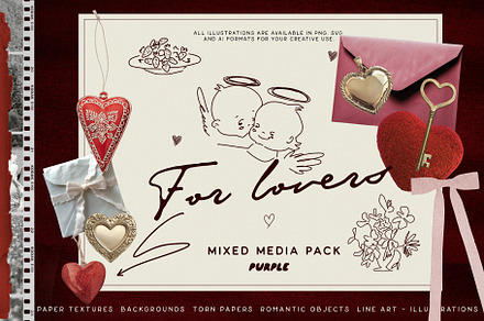 For Lovers – Mixed Media Collage Kit