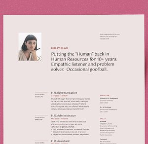 Resume Template CV with Photo
