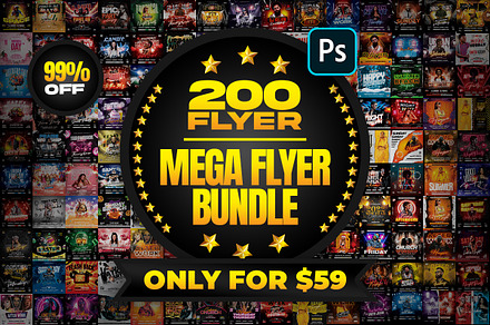 200 Night Club Party Flyer Bundle