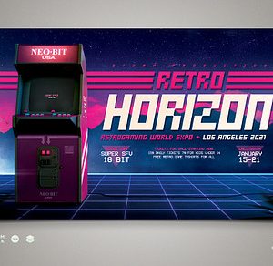 Retro Gaming Flyer Arcade Cabinet