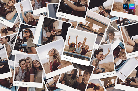 Polaroid Photo Collage Template