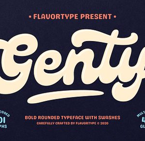 Genty - Bold Rounded Typeface