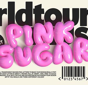 Pink Sugar Letters and SVG Font