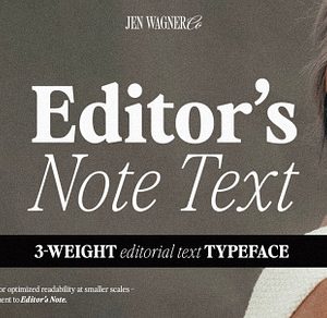 Editor’s Note Text | A 3-Weight Edit