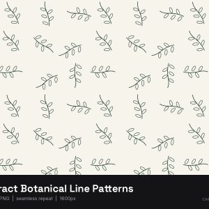 Abstract Botanical Line Patterns