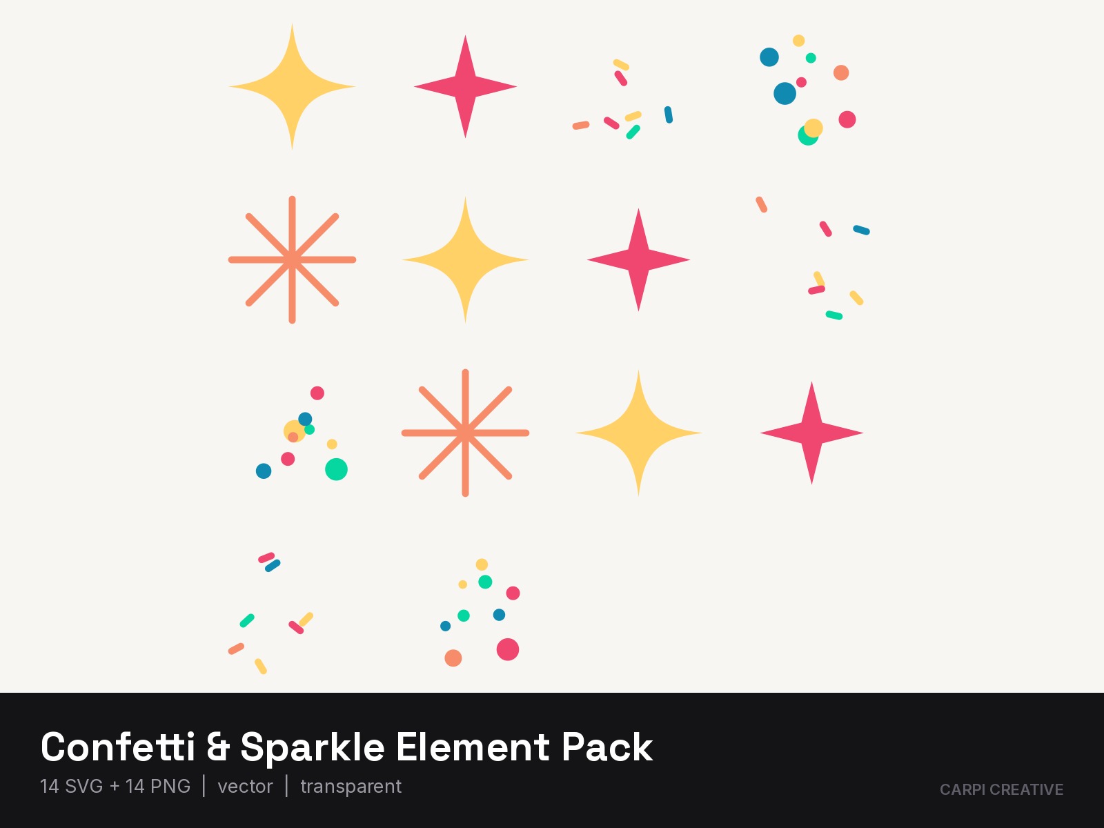 Confetti & Sparkle Element Pack